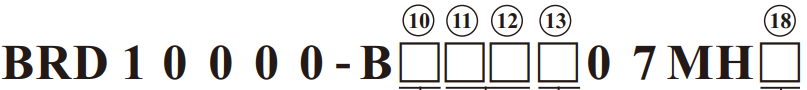 mã đặt hàng van BRD-40NC6